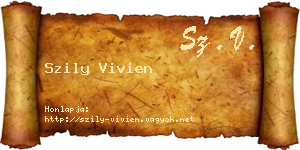 Szily Vivien névjegykártya